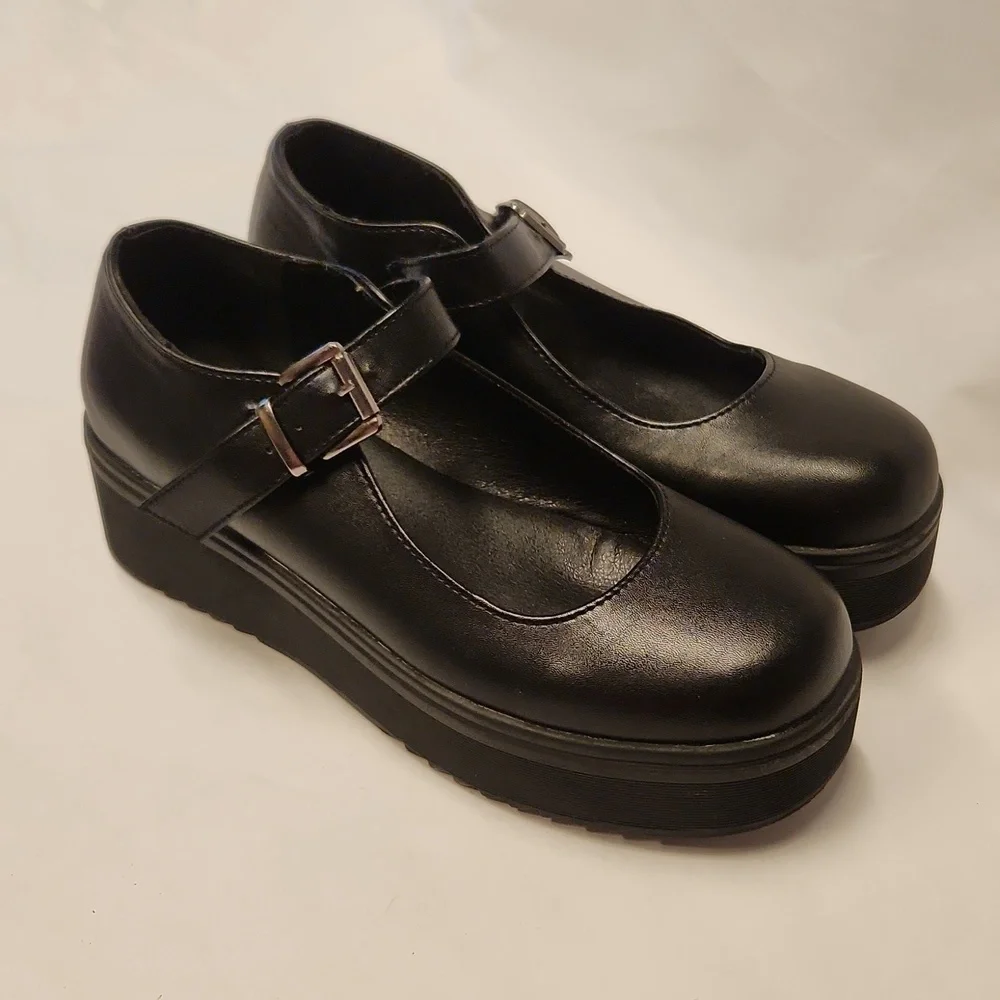 Nasty Gal Mary Jane Shoes Size 39 Black Platform